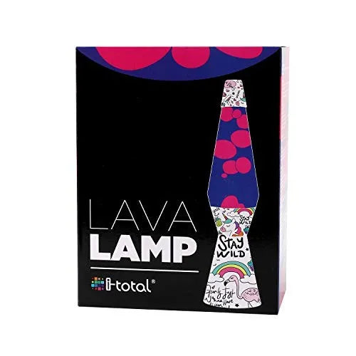 Lampada Lava Base Unicorn Liquido Viola